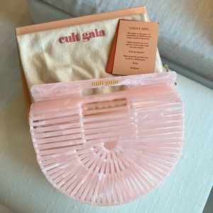 Cult Gaia Acrylic Ark Mini Bag in Pink